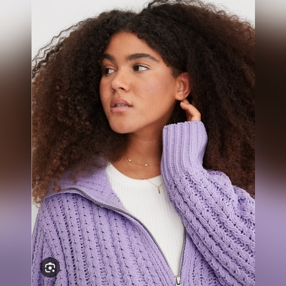 AERIE Chunky Quarter Zip Sweater (M) - Picture 7 of 7